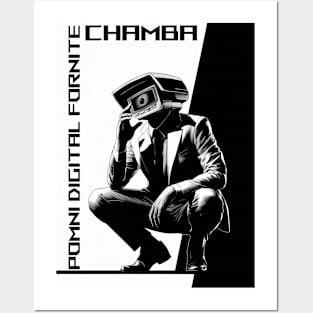 camera man skibidi pomni digital fornite chamba Posters and Art